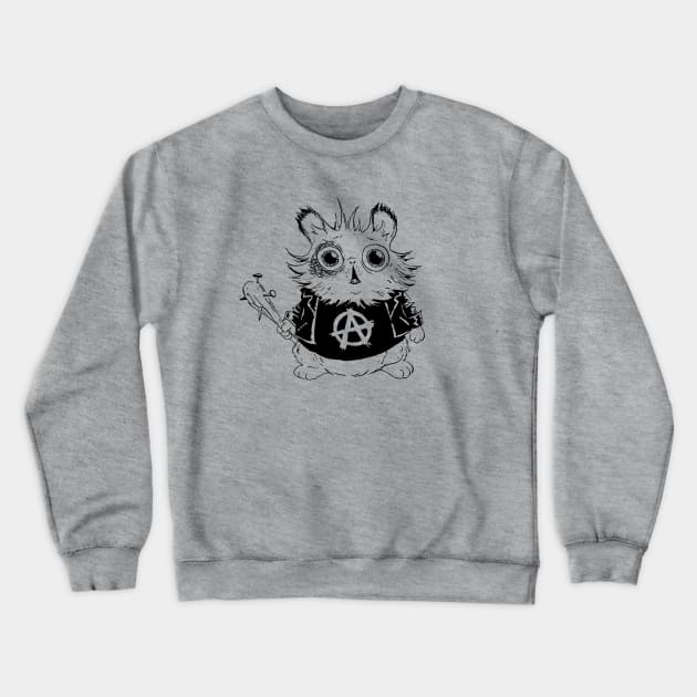 Anarchy Cat Crewneck Sweatshirt by JimBryson